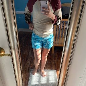 Lilly Pulitzer Ariel Blue Lion in the Sun Shorts